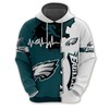 Philadelphia Eagles 3D All Over Print Zip Hoodie - Official Nfl Merchandise 