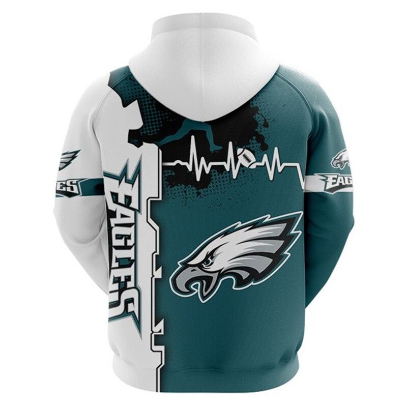Philadelphia Eagles 3D All Over Print Zip Hoodie - Official Nfl Merchandise