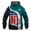 Philadelphia Eagles 3D Hoodie Pullover Zip Hoodie - Official Nfl Merchandise 