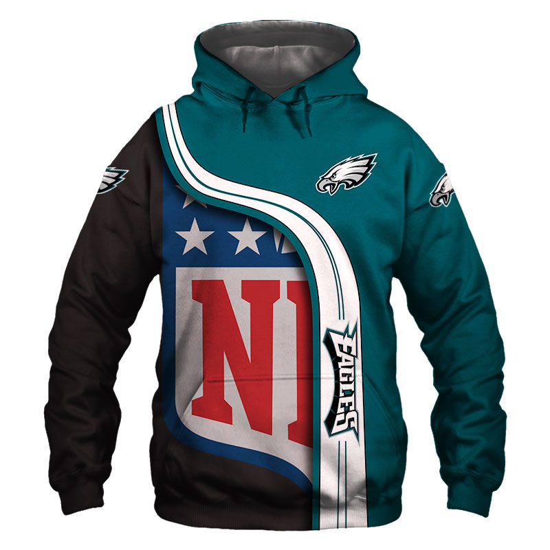 Philadelphia Eagles 3D Hoodie Pullover Zip Hoodie - Official Nfl Merchandise