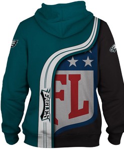 Philadelphia Eagles 3D Hoodie Pullover Zip Hoodie - Official Nfl Merchandise