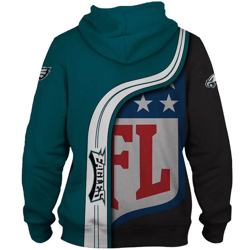 Philadelphia Eagles 3D Hoodie Pullover Zip Hoodie - Official Nfl Merchandise