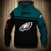 Philadelphia Eagles 3D Skull Hoodie Pullover Zip Hoodie - Official Nfl Merchandise 