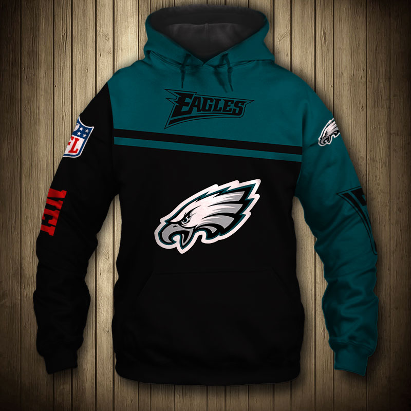 Philadelphia Eagles 3D Skull Hoodie Pullover Zip Hoodie - Official Nfl Merchandise