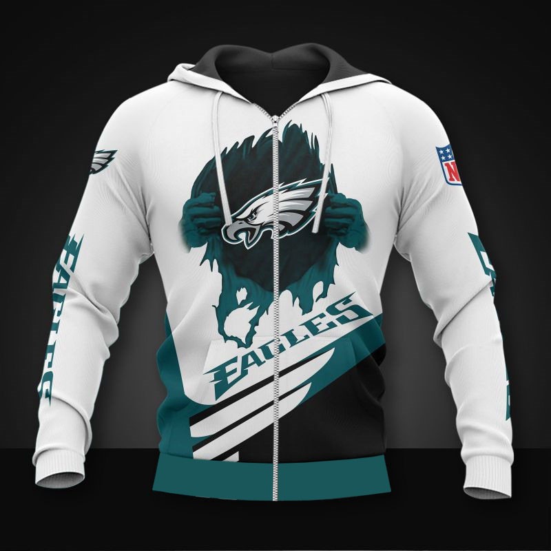 Philadelphia Eagles Cool Graphic 3D Hoodie - Official Nfl Merchandise