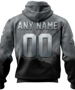 Philadelphia Eagles Custom Name & Number 3D All Over Print Skull Hoodie - Official Nfl Merchandise