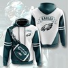 Philadelphia Eagles Flame Balls Graphic 3D Hoodie - Official Nfl Merchandise 