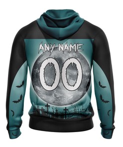 Philadelphia Eagles Halloween Custom Name & Number 3D All Over Print Hoodie - Gifts For Fans