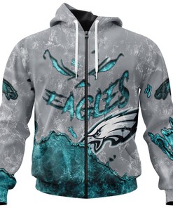 Philadelphia Eagles Hoodie 3D Devil Eyes - Gifts For Fans