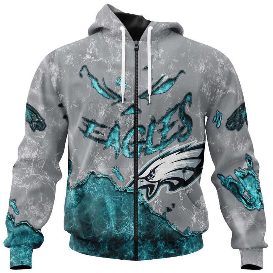 Philadelphia Eagles Hoodie 3D Devil Eyes - Gifts For Fans