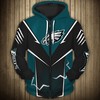 Philadelphia Eagles Lightning Graphic 3D Hoodie - Official Nfl Merchandise 