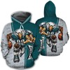 Philadelphia Eagles Mascot Design 3D Hoodie - Official Nfl Merchandise 