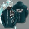 Philadelphia Eagles No 1 3D Hoodie - Official Nfl Merchandise 