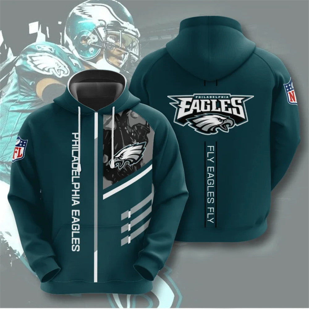 Philadelphia Eagles No 1 3D Hoodie - Official Nfl Merchandise