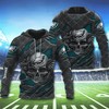 Philadelphia Eagles Skull 3D Hoodie - Perfect Gift For Fans