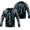 Philadelphia Eagles Skull Hoodie 3D Background Smoke - Official Nfl Merchandise 