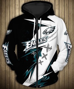 Philadelphia Eagles Thunder Graphic 3D Hoodie - Official Nfl Merchandise