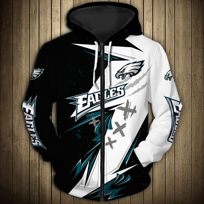 Philadelphia Eagles Thunder Graphic 3D Hoodie - Official Nfl Merchandise