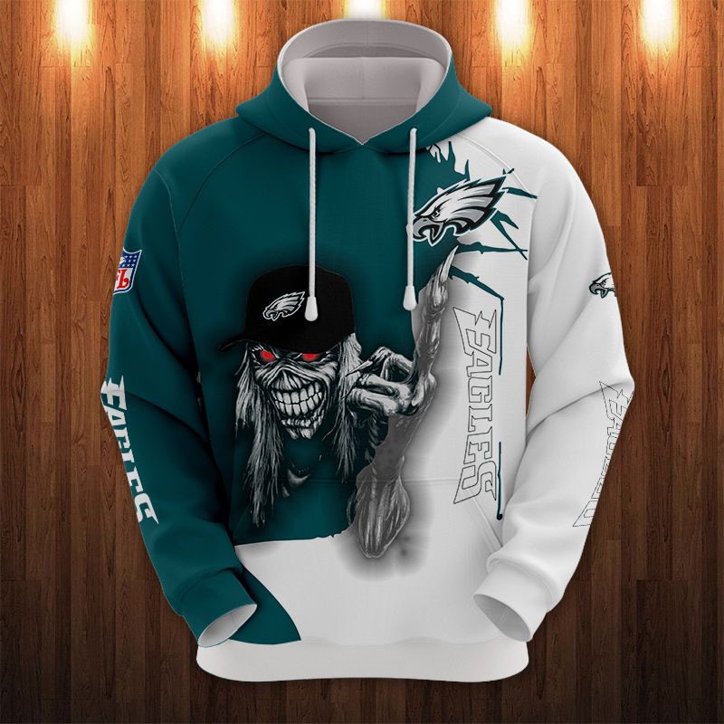 Philadelphia Eagles Ultra Death Graphic 3D Hoodie - Gifts For Halloween