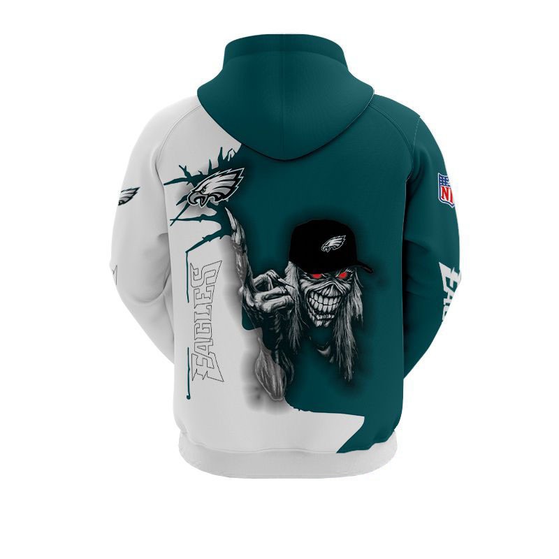 Philadelphia Eagles Ultra Death Graphic 3D Hoodie - Gifts For Halloween