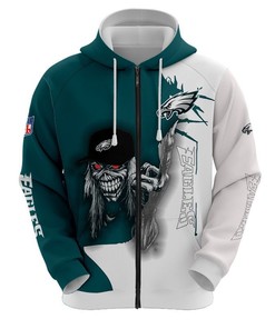 Philadelphia Eagles Ultra Death Graphic 3D Hoodie - Gifts For Halloween