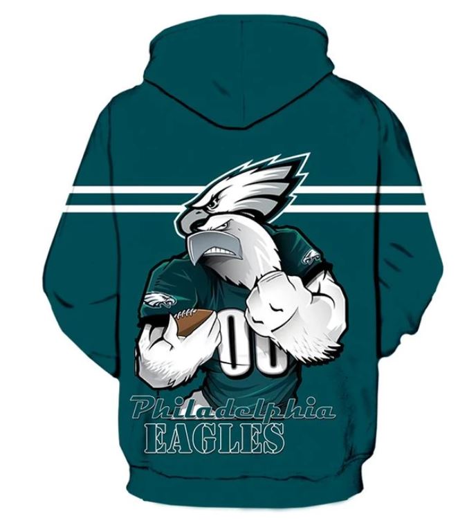 Philadelphia Eagles Ultra-Cool Design Style #1 3D Hoodie - Official Nfl Merchandise