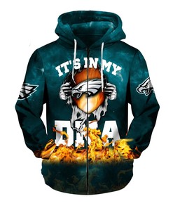 Philadelphia Eagles With Quote In My Dna 3D All Over Print Hoodie - Gifts For Fans 