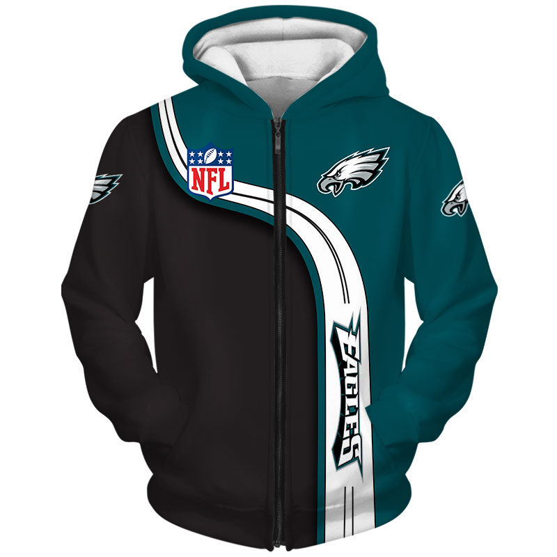 Philadelphia Eagles Zip Hoodie 3D Cute Zip Hoodie Pullover - Official Nfl Merchandise