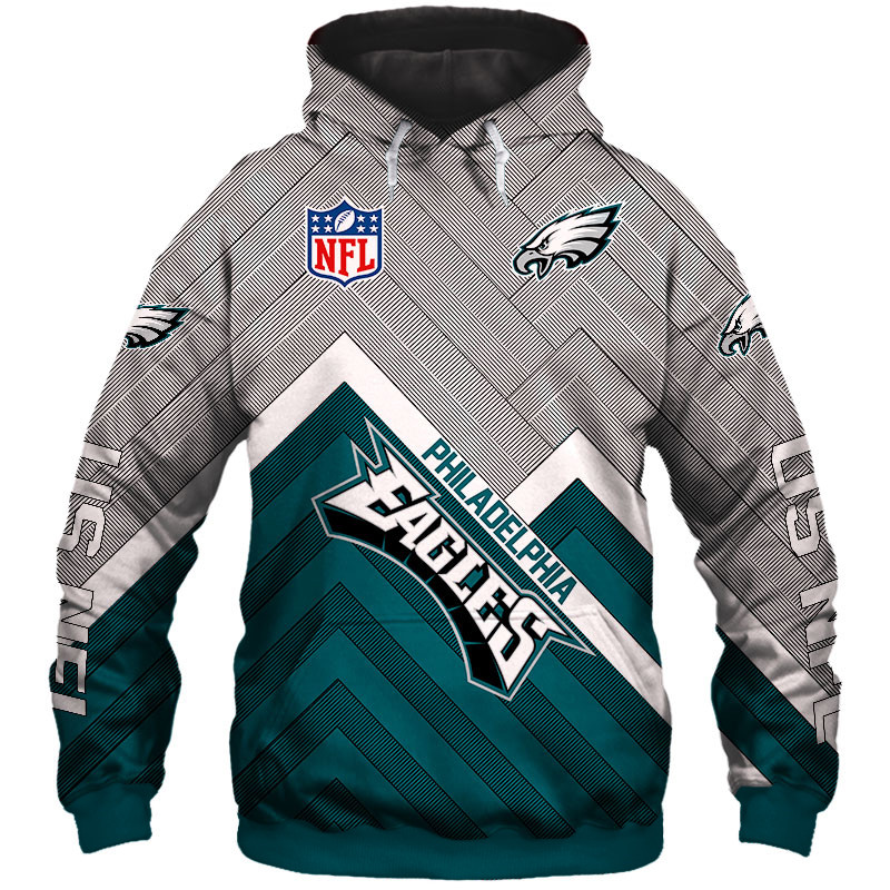 Philadelphia Eagles Zip Hoodie Pullover - Gifts For Fans