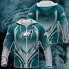 Philadelphia Eagles Zipper Hoodie 3D Print - Official Nfl Merchandise 