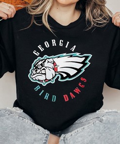 Philadelphia Eagles and Georgia Bulldogs Bird Dawgs T-Shirt - Perfect Apparel for Fans