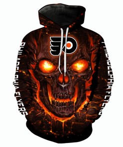 Philadelphia Flyers Halloween Hoodie 3D Skulls - Official Nhl Merchandise