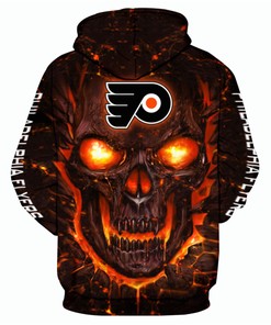 Philadelphia Flyers Halloween Hoodie 3D Skulls - Official Nhl Merchandise