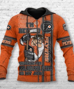 Philadelphia Flyers I'M Retired 3D Hoodie - Official Nhl Merchandise