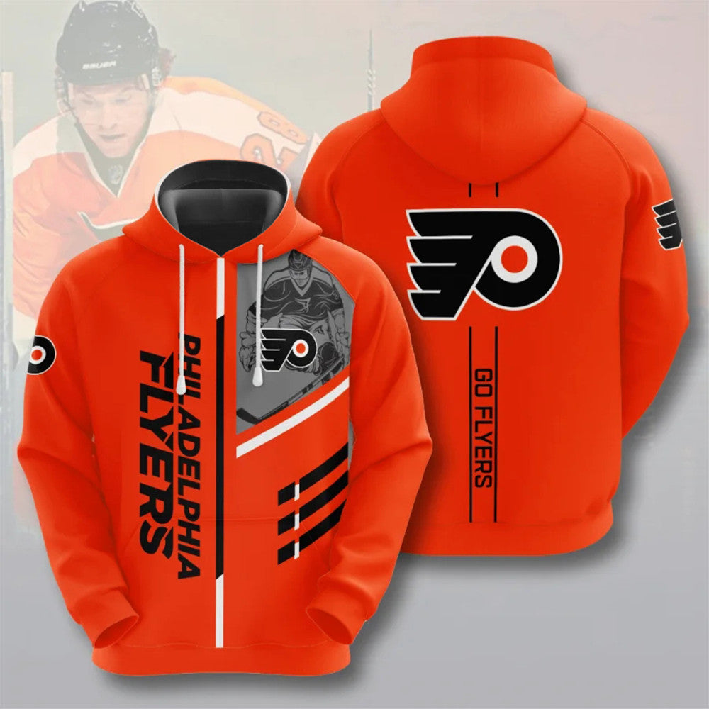 Philadelphia Flyers Let'S Go Flyers 3D Hoodie - Official Nhl Merchandise