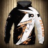 Philadelphia Flyers Thunder Design Pullover 3D Hoodie - Official Nhl Merchandise 