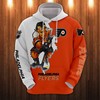 Philadelphia Flyers Zip Hoodie 3D - Official Nhl Merchandise 