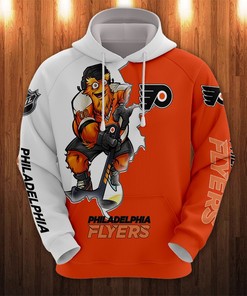Philadelphia Flyers Zip Hoodie 3D - Official Nhl Merchandise
