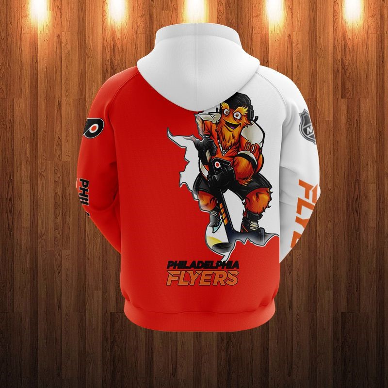 Philadelphia Flyers Zip Hoodie 3D - Official Nhl Merchandise