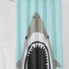 Pillowfort Shark Shower Curtain in Gray for Kid's Bathrooms with an Ocean Theme