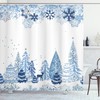 Pine Trees Winter Forest Shower Curtain for Bathroom Decor 