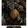 Pineapple Ananas Printed Bathroom Tub Set With Waterproof Fabric Shower Curtain