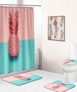 Pineapple Bathroom Shower Curtain 