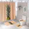 Pineapple Bathrooms Decorative Shower Curtain