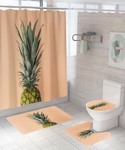 Pineapple Bathrooms Decorative Shower Curtain