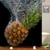 Pineapple Black Fruit Shower Curtain - The Perfect Bathroom Accessory 