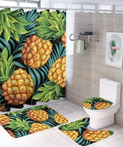 Pineapple Express Shower Curtain, Waterproof Bathroom Decor by Vantaso