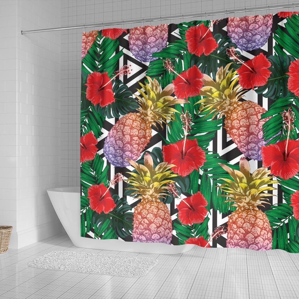 Pineapple Love Shower Curtain for Summer Bathroom