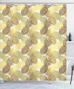Pineapple Paradise Print Shower Curtain