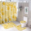 Pineapple Paradise Shower Curtain, Waterproof Bathroom Decor by Vantaso